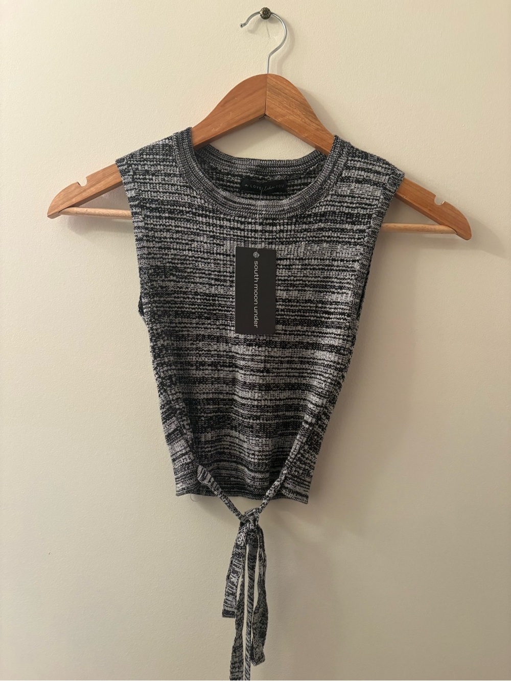 NWT A Love Like You Black & Grey Knit Tank Sold By South Moon Under